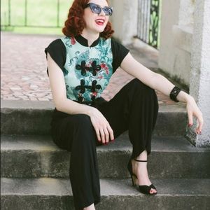 Vintage 1940s style lounge pants